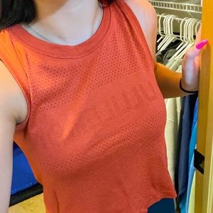 Lululemon Burnt Orange high-neck tank top, Size 4